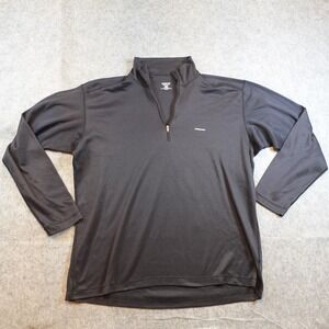 Patagonia Top Mens Extra Large Black Capilene 1/4 Zip Long Sleeve Base USA Made
